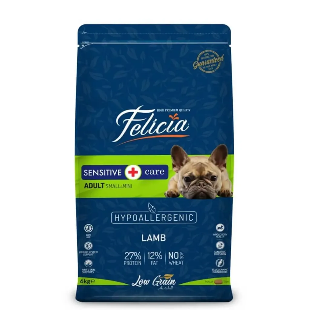Felicia Düşük Tahıllı Küçük Irk Kuzulu Yetişkin Köpek Maması 6 Kg