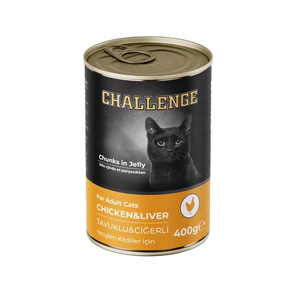 Challenge Tavuklu Ciğerli Yetişkin Kedi Konservesi 400 G