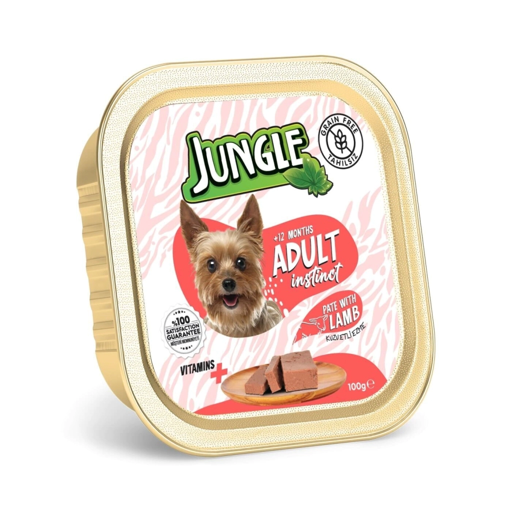Jungle Ezme Kuzu Etli Yetişkin Köpek Konservesi 100gr