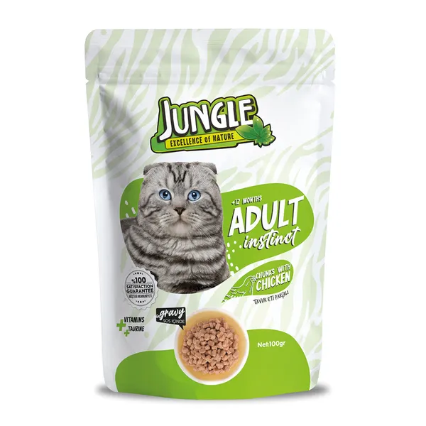 Jungle Kedi Tavuklu 24 Adet 100 gr