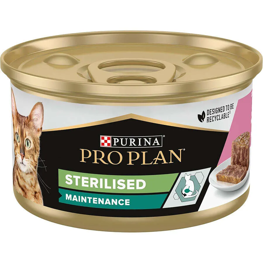 Pro Plan Sterilised Ton Balıklı ve Somonlu Kısırlaştırılmış Kedi Konservesi 85 Gr