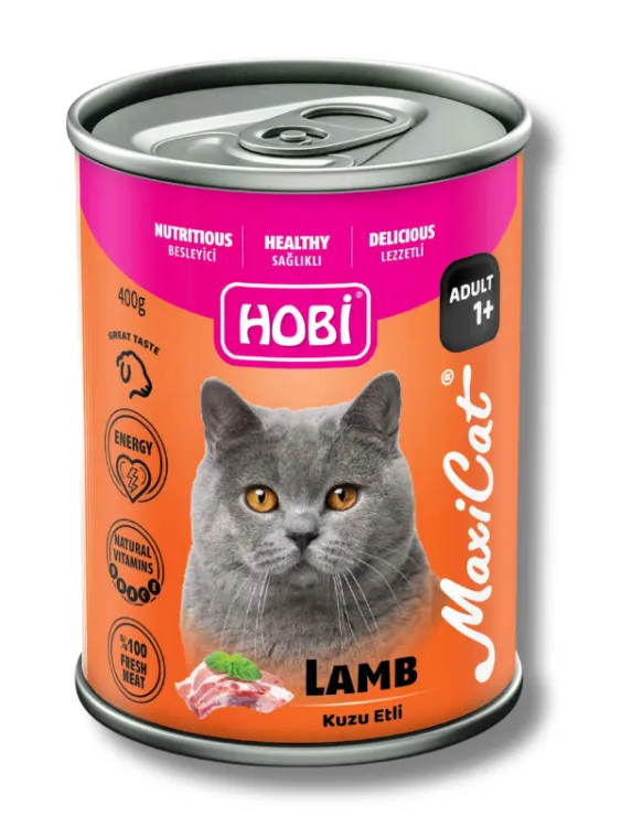 Hobi Maxicat Kuzu Etli Kedi Konserve 400 Gr