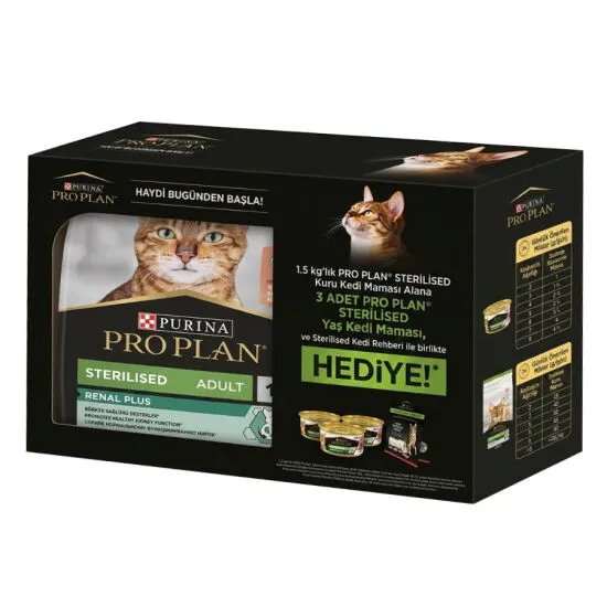Pro Plan 1,5 Kg Kısırlaştırılmış Somon Balıklı Kedi Maması 1,5 Kg + 3 Adet Pro Plan Konserve 85 Gr HEDİYELİ