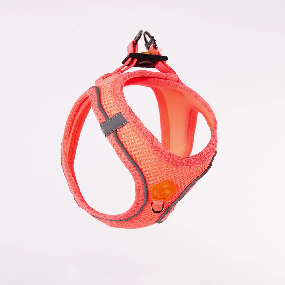 PawStar L Neon Pembe Airmesh Göğüs Tasması