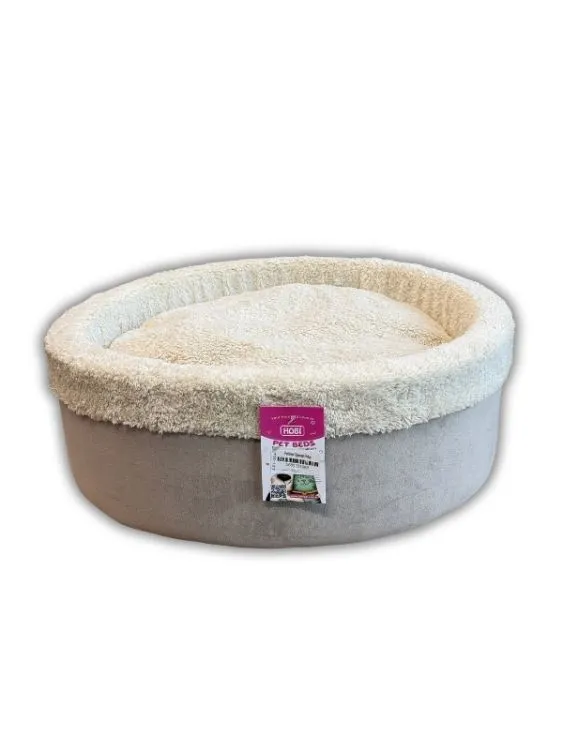 Hobi Pet Beds Vizon Renk Peluş Özel Simit Kedi & Köpek Yatağı ZT-004 - 45 Cm