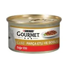 Gourmet Gold Sığır Etli Sos İçinde Parça Etli Kedi Konservesi 85 Gr
