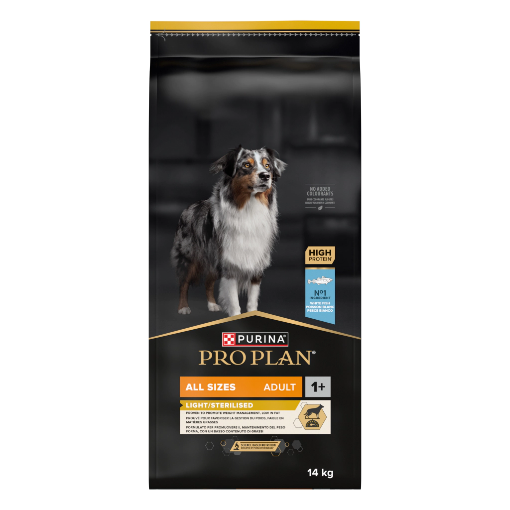 Pro Plan Light ve Kısırlaştırılmış Tüm Irklar İçin Alabalıklı Yetişkin Köpek Maması 500 GR Vakumlu Paket