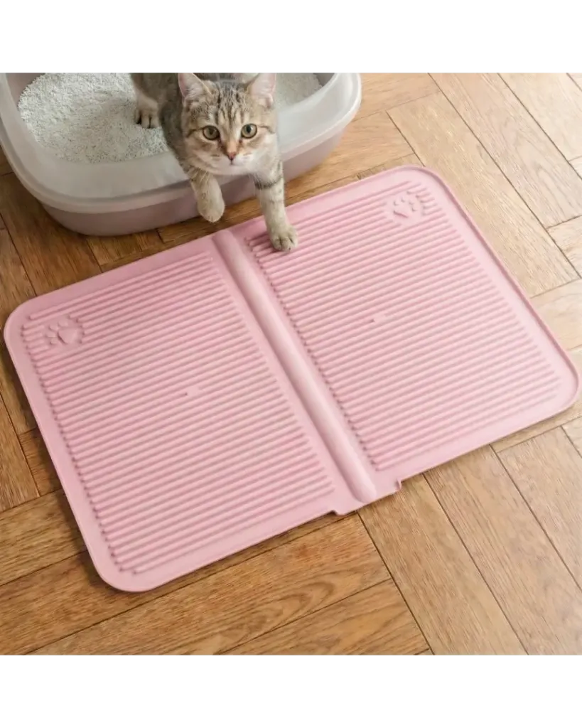 Silikon Kum ve Mama Matı 40x60 - Yıkanabilir Kedi Paspası