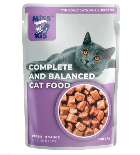 Miss Kis Tavşanlı Yetişkin Kedi Pouch 100 Gr