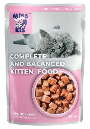 Miss Kis Kitten Tavuklu Yavru Kedi Pouch 80 Gr