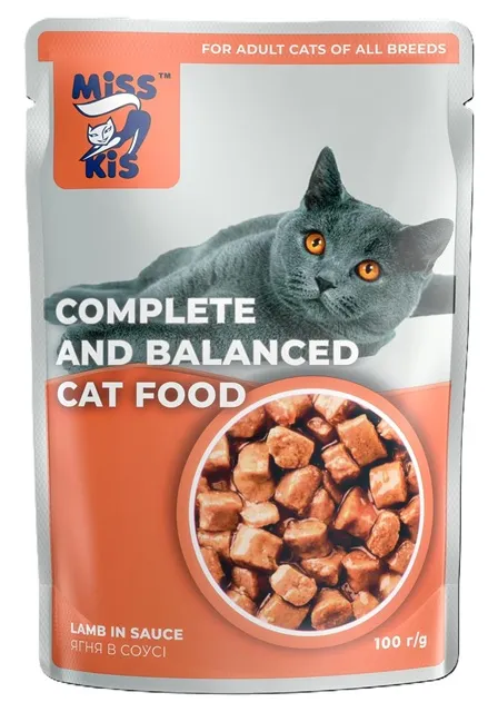 Miss Kis Kuzu Etli Yetişkin Kedi Pouch 100 Gr