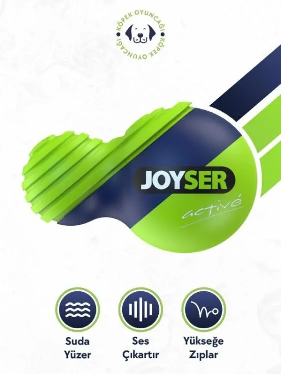 Joyser JYS-7167 Active Duo Ball Kauçuk Köpek Oyuncak Top Yeşil-Lacivert