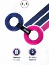 Joyser Jys-7067 Çift Halkalı Yavru Köpek Çiğneme Oyuncağı Pembe-Mavi