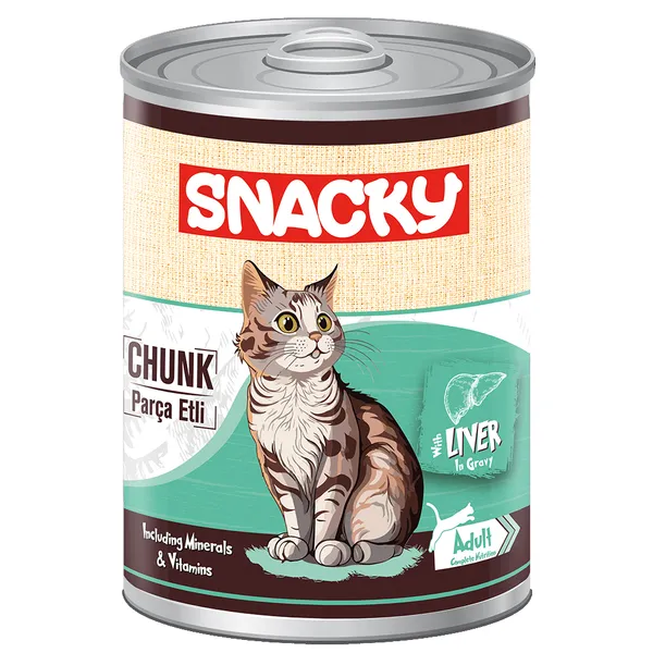 Snacky 400 gr Konserve Ciğerli Yetişkin Kedi