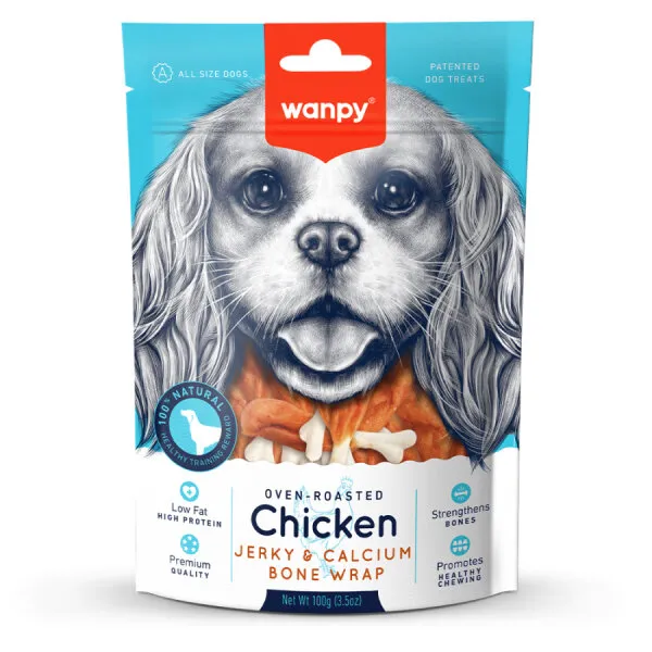 Wanpy Kalsiyumlu Gerçek Tavuk 100 gr CE-16H Köpek Ödülü
