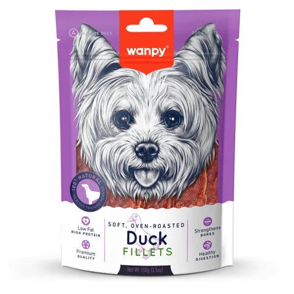 Wanpy Gerçek Ördek Fileto 100 gr DA-12S Köpek Ödülü