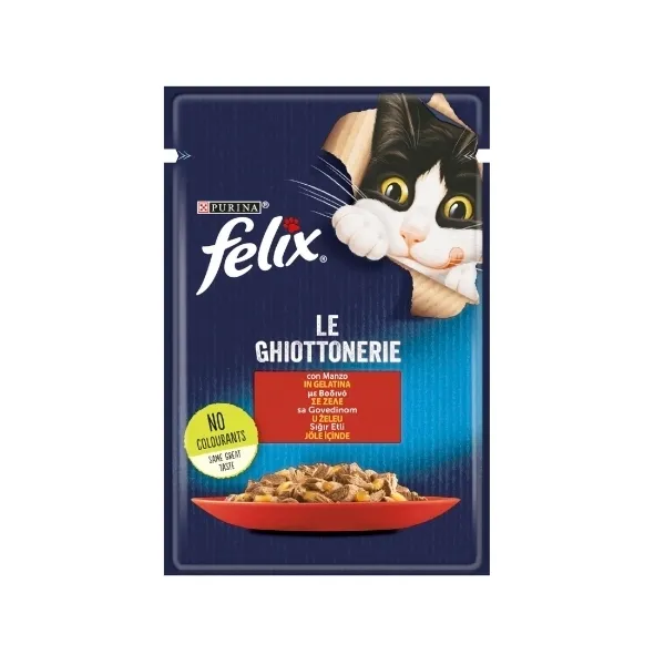 Felix Jöle İçinde Sığır Etli Yetişkin Kedi Konservesi 85gr