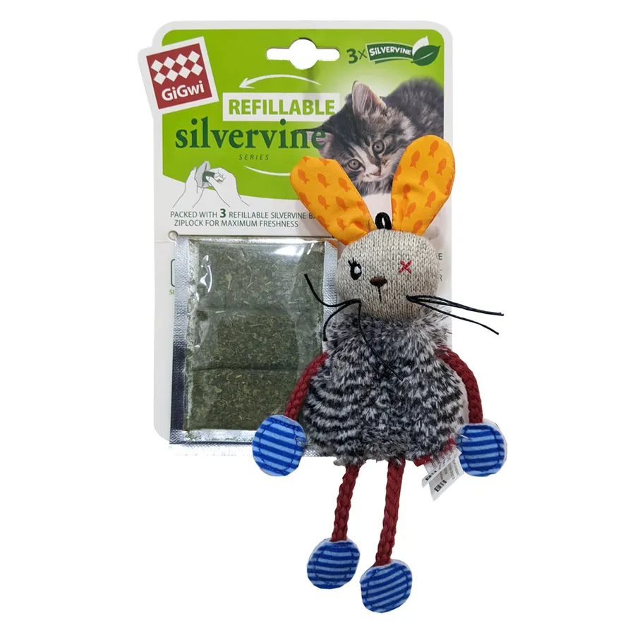 GiGwi Catnipli (Doldurulabilir) Tavşan Kedi Oyuncağı