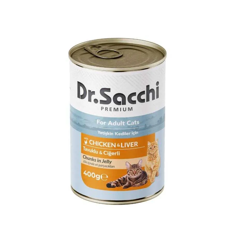 Dr.Sacchi Tavuklu Ciğerli Kedi Konservesi 400 gr