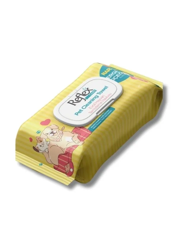 Reflex Care Nergis Kokulu Kedi & Köpek Temizleme Mendili 50′li