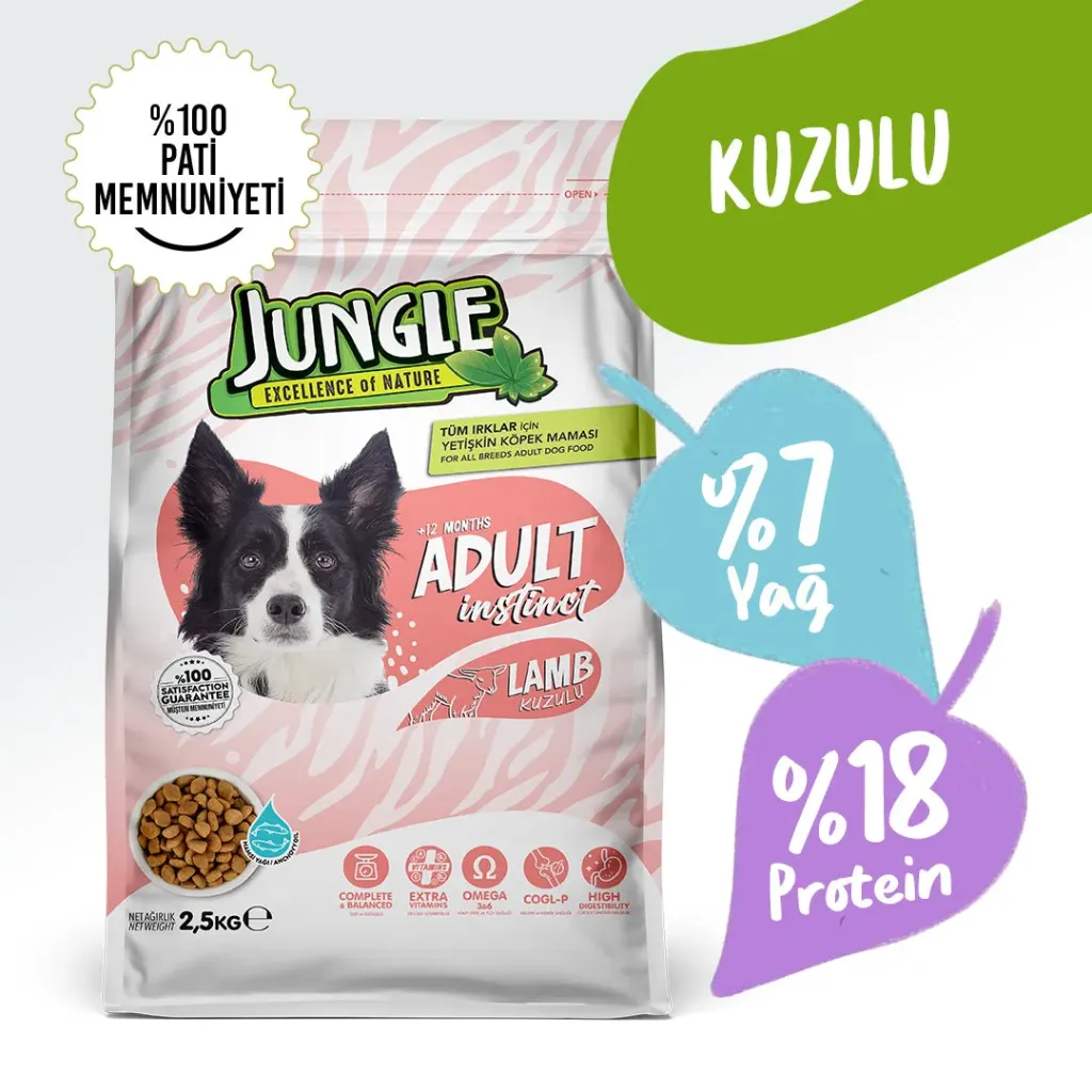 Jungle 2,5 kg Kuzu Etli Yetişkin Köpek M