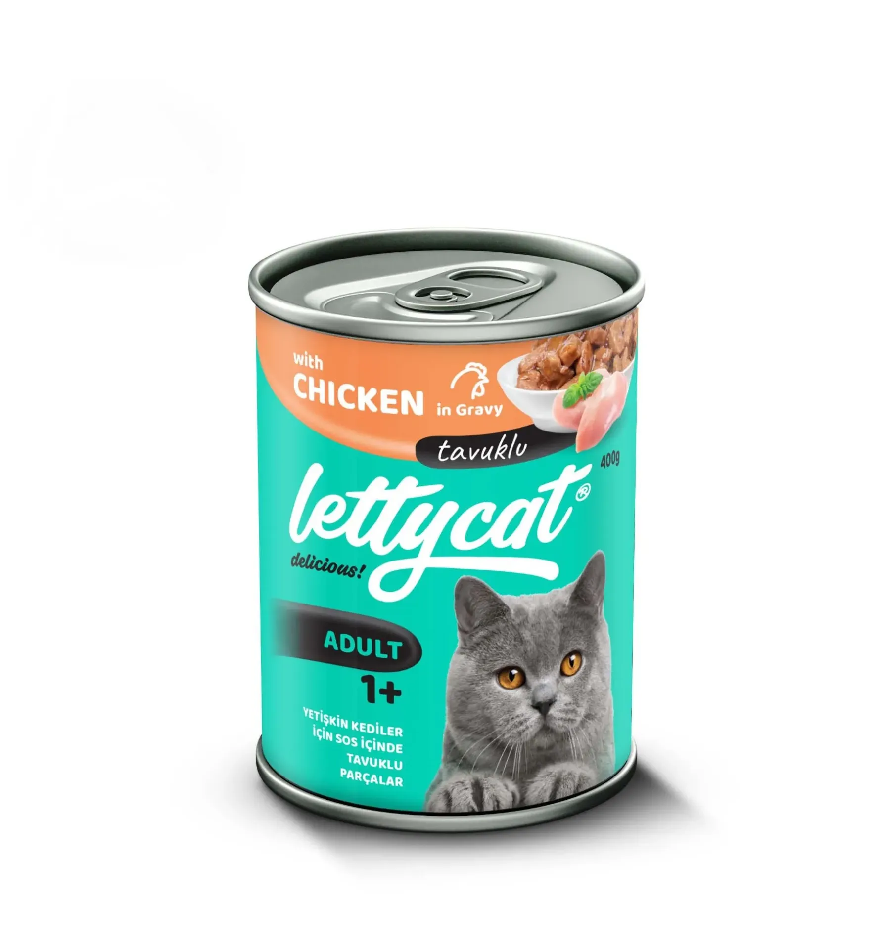Lettycat Tavuklu Yetişkin Kedi Konservesi 400gr